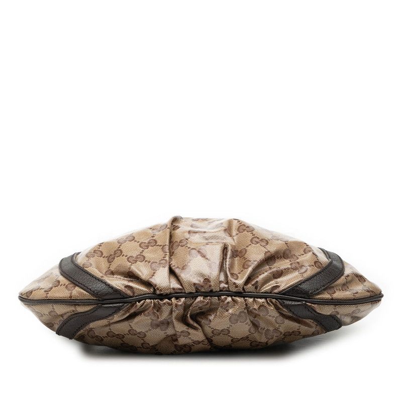Gucci GG Crystal Abbey Crossbody Shoulder Bag Beige Brown Leather — view 3