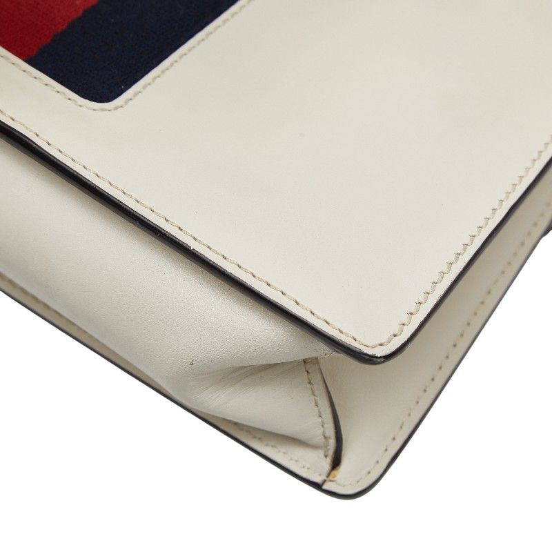 Gucci Sylvie Sherry Line White Multicolor Leather — view 6