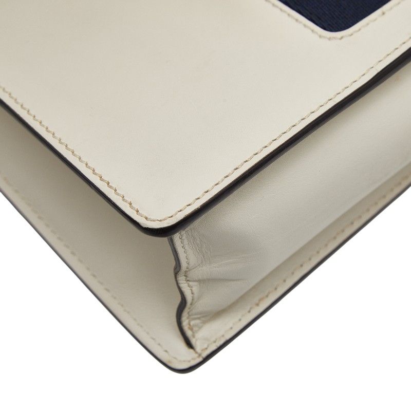 Gucci Sylvie Sherry Line White Multicolor Leather — view 7