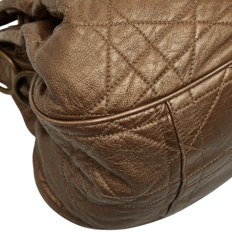 Dior Cannage Tote Shoulder Bag Gold Leather — view 5