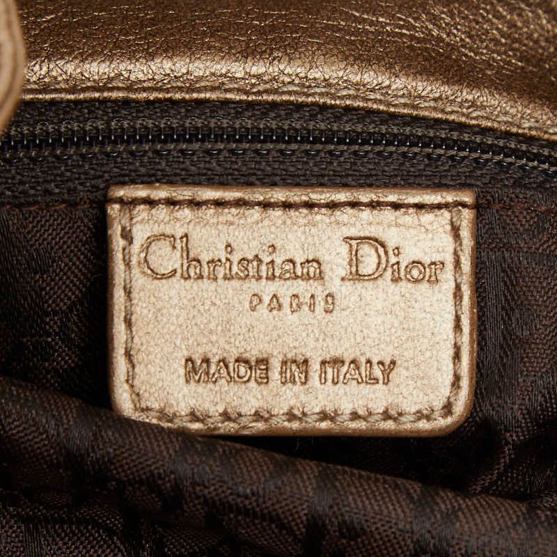 Dior Cannage Tote Shoulder Bag Gold Leather — view 9