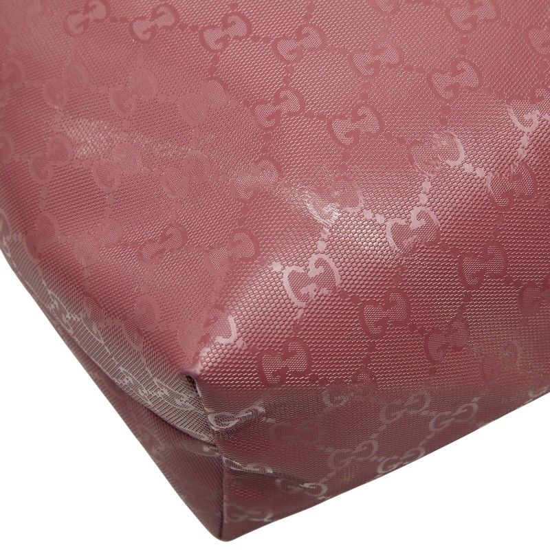 Gucci GG Supreme Tote Shoulder Bag Pink Leather — view 7