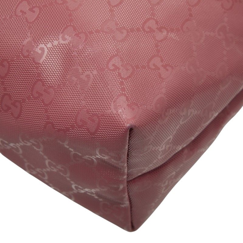 Gucci GG Supreme Tote Shoulder Bag Pink Leather — view 6