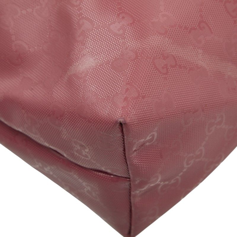 Gucci GG Supreme Tote Shoulder Bag Pink Leather — view 4
