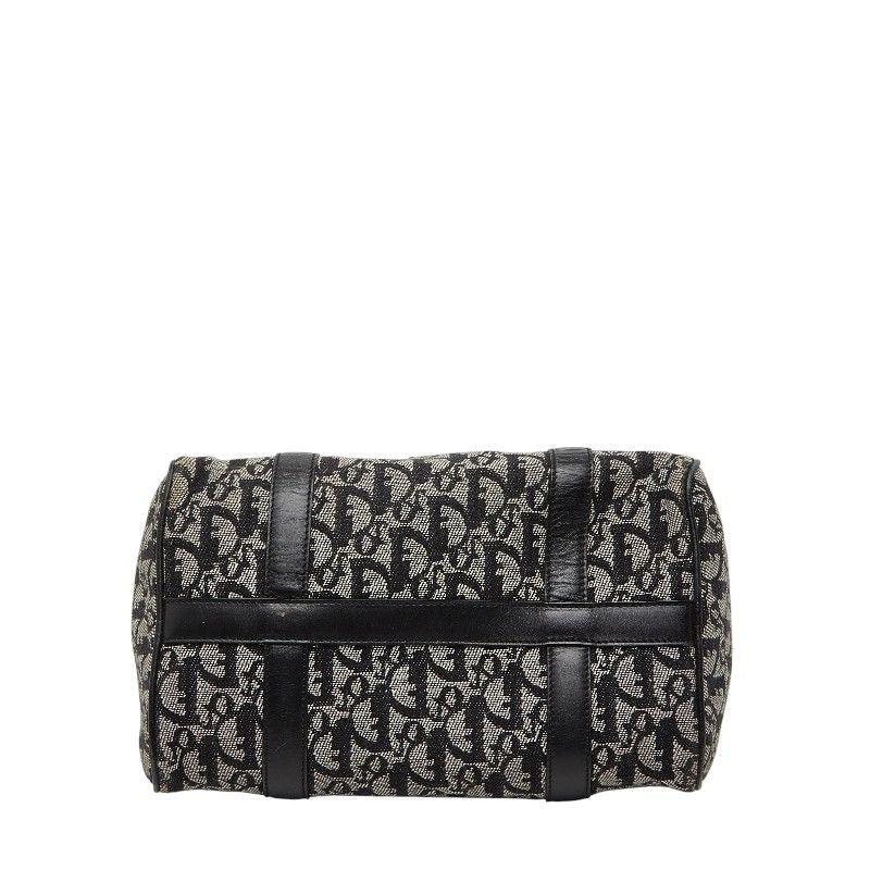 Dior Trotter Mini Boston Bag Black Beige Canvas Leather — view 3