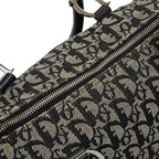 Dior Trotter Mini Boston Bag Black Beige Canvas Leather — view 8