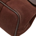 Hermes Valparaiso PM Tote Brown Toile Chevron Leather — view 4