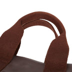 Hermes Valparaiso PM Tote Brown Toile Chevron Leather — view 8