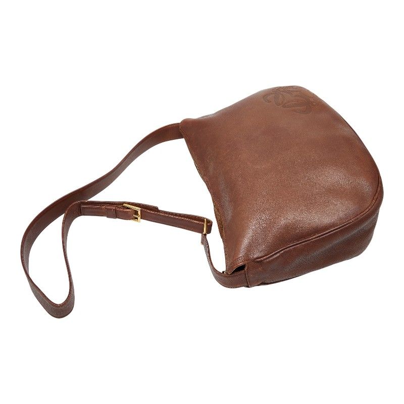 Loewe Anagram Crossbody Shoulder Bag Brown Leather — view 5
