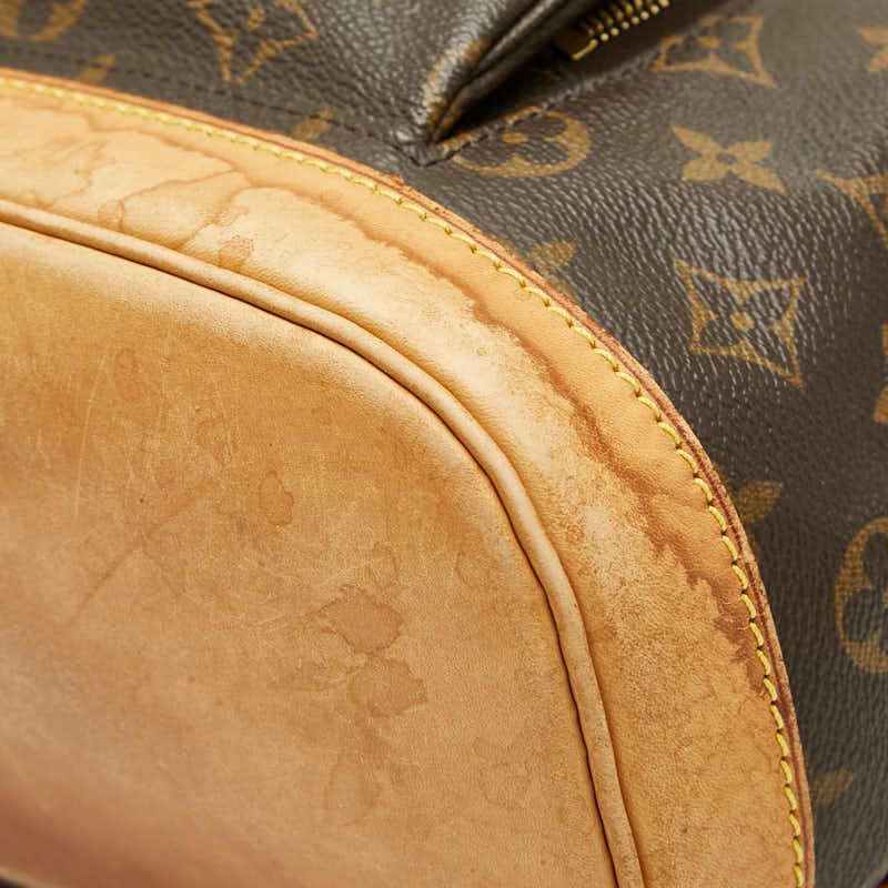 Louis Vuitton Monogram Montsouris MM Backpack Brown Leather — view 4