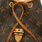 Louis Vuitton Monogram Montsouris MM Backpack Brown Leather — view 8