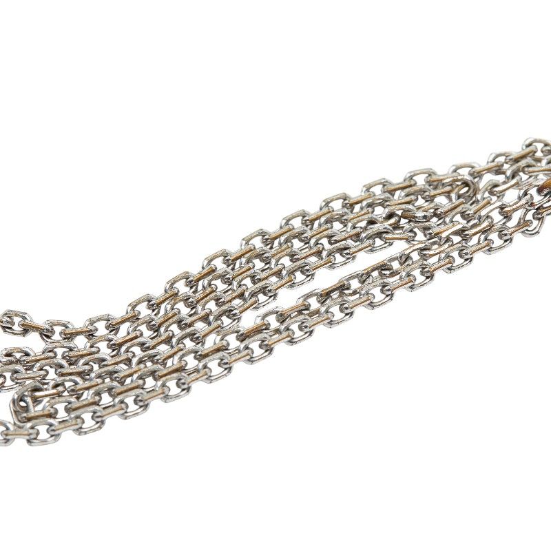Chanel CC Logo Rhinestone Silver Black Metal Plastic — view 5
