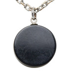 Chanel CC Logo Rhinestone Silver Black Metal Plastic — view 3