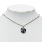 Chanel CC Logo Rhinestone Silver Black Metal Plastic — view 7