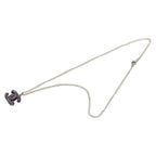 Chanel CC Logo Silver Purple Metal — view 4