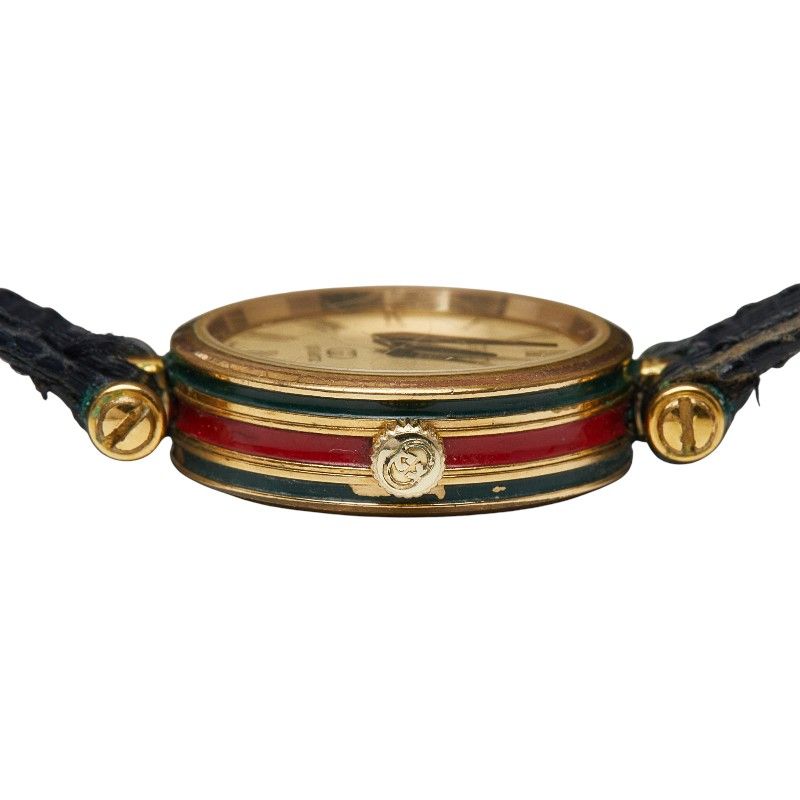 Gucci Sherry Line Gold Black Multicolor Stainless Steel Leather — view 5