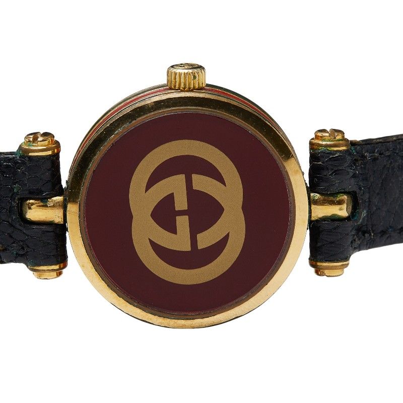 Gucci Sherry Line Gold Black Multicolor Stainless Steel Leather — view 3