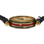 Gucci Sherry Line Gold Black Multicolor Stainless Steel Leather — view 4