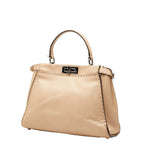 Fendi Selleria Peekaboo 2-Way Shoulder Bag Beige Leather — view 2