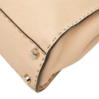 Fendi Selleria Peekaboo 2-Way Shoulder Bag Beige Leather — view 4