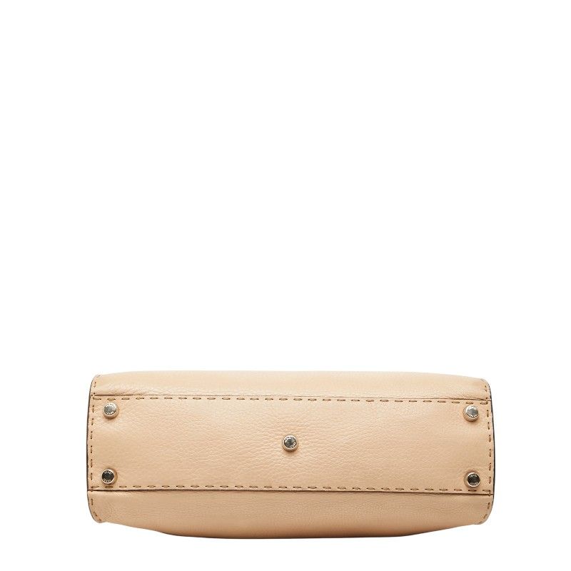 Fendi Selleria Peekaboo 2-Way Shoulder Bag Beige Leather — view 3