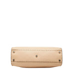 Fendi Selleria Peekaboo 2-Way Shoulder Bag Beige Leather — view 3