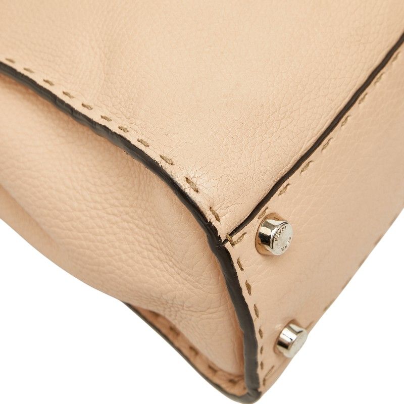 Fendi Selleria Peekaboo 2-Way Shoulder Bag Beige Leather — view 7
