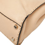 Fendi Selleria Peekaboo 2-Way Shoulder Bag Beige Leather — view 6