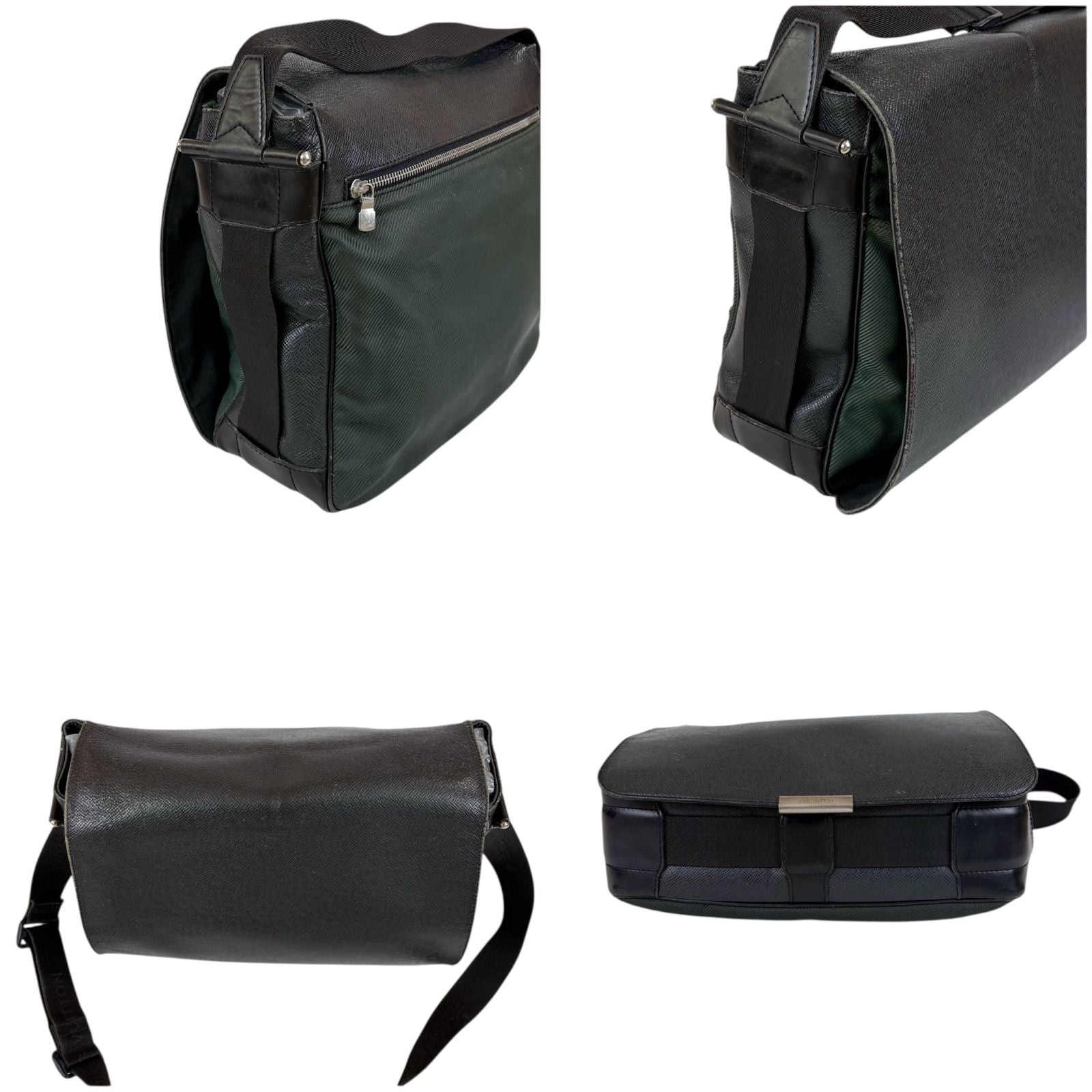 Louis Vuitton Taiga Line Victor Cross Black Khaki Green — view 6