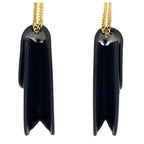 Dior Vintage Black Gold Leather Chain Shoulder Bag — view 7