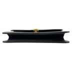 Dior Vintage Black Gold Leather Chain Shoulder Bag — view 9