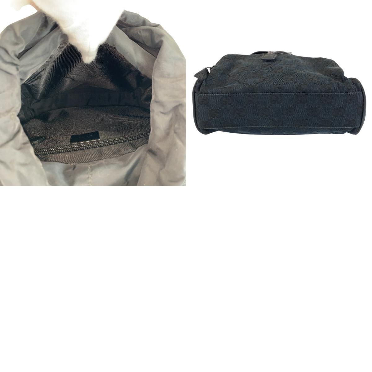 Gucci Black Silver GG Canvas Leather 019 Backpack — view 9