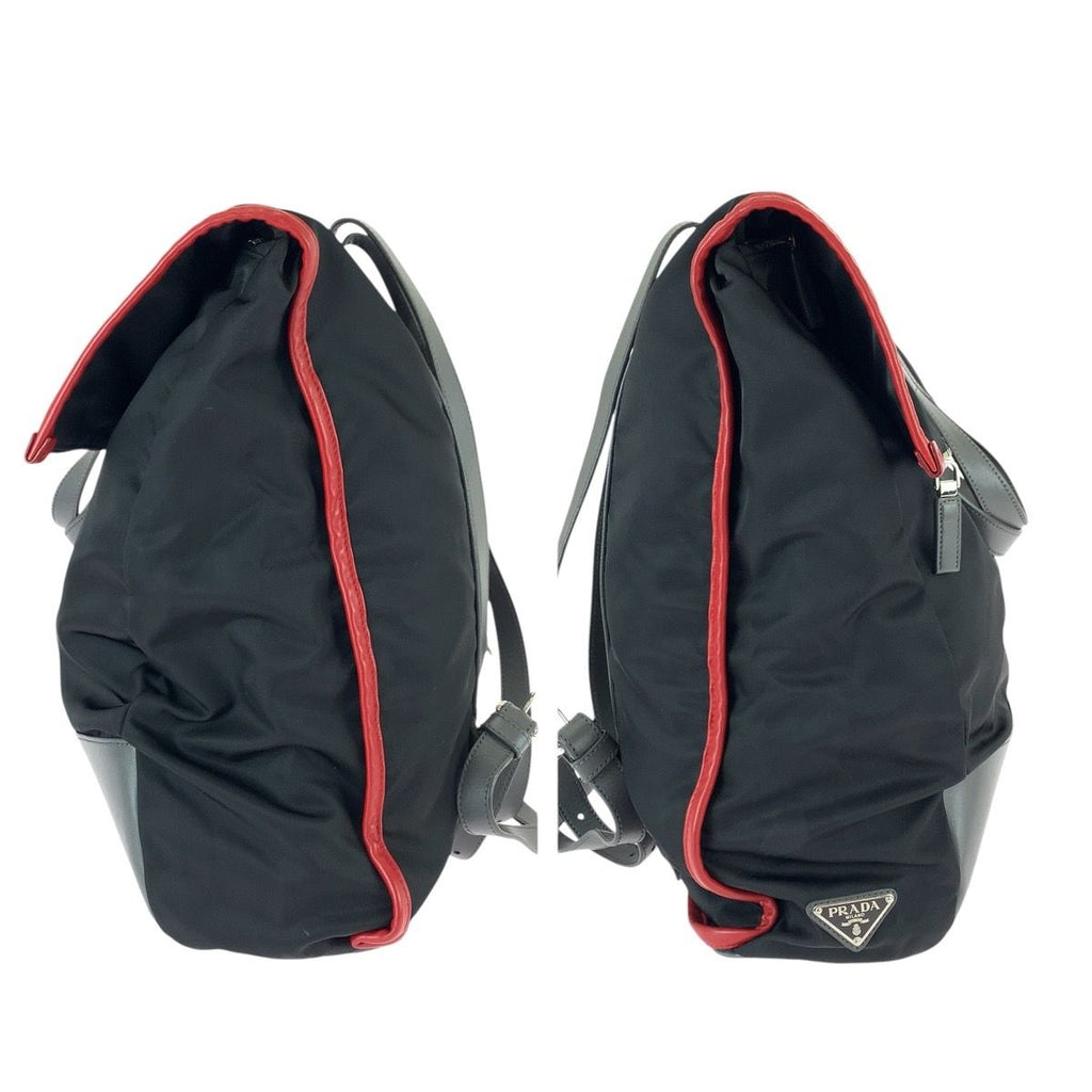 Prada Tessuto 2-Way Black Nylon Leather Backpack — view 8