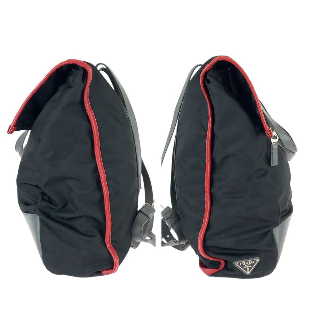 Prada Tessuto 2-Way Black Nylon Leather Backpack — view 8