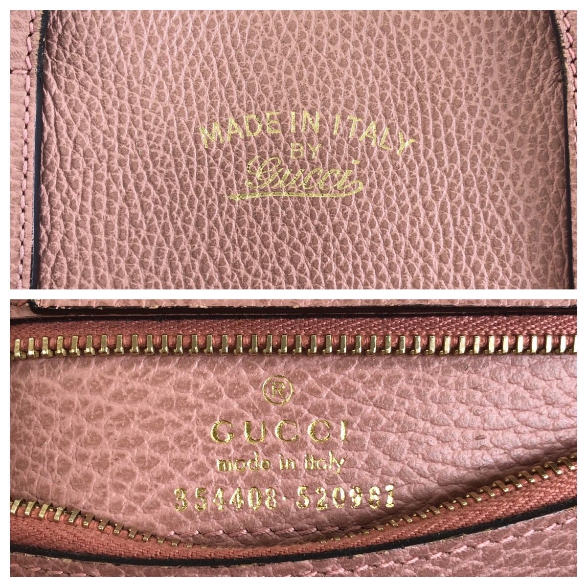 Gucci Swing Pink Leather Tote Shoulder Bag — view 3