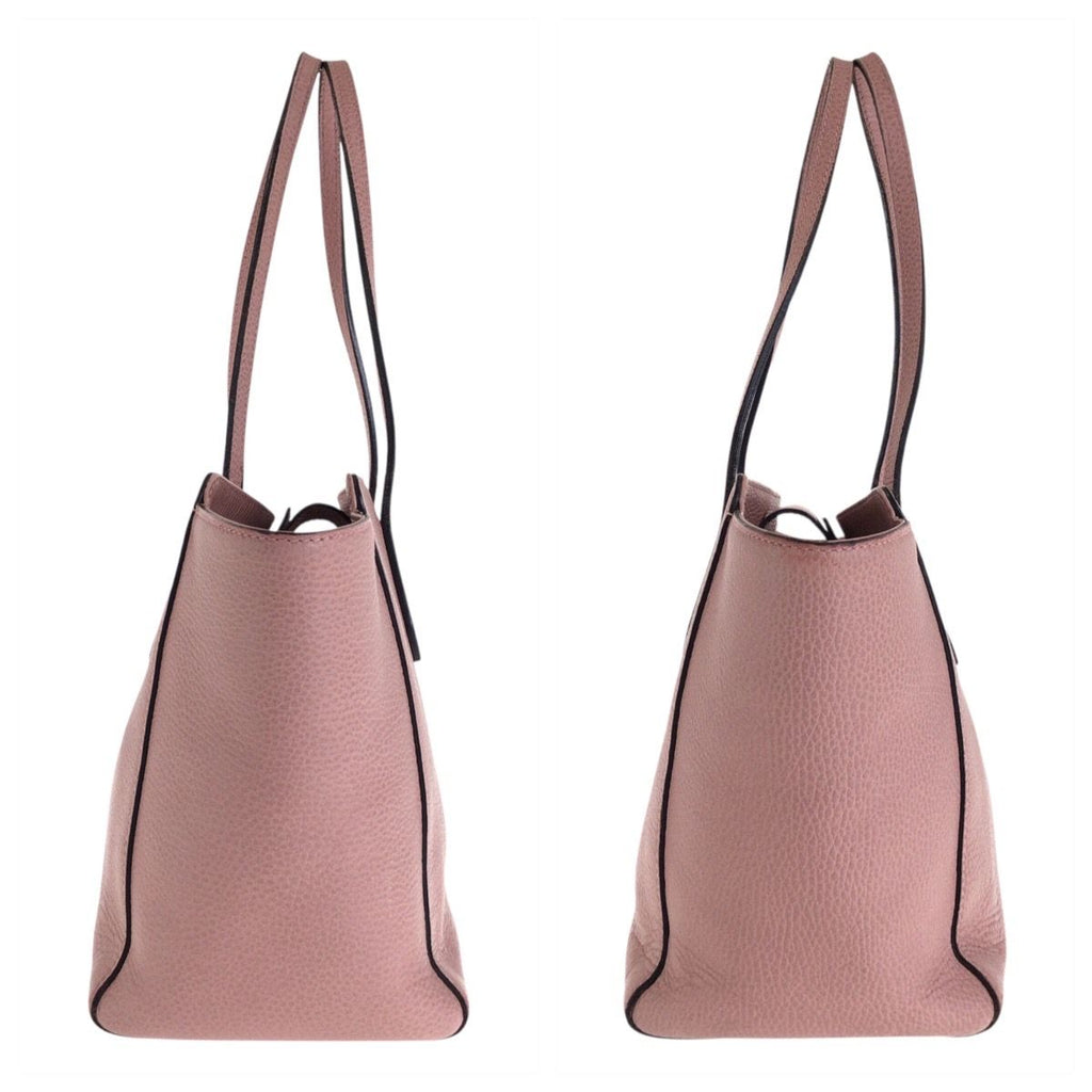 Gucci Swing Pink Leather Tote Shoulder Bag — view 7