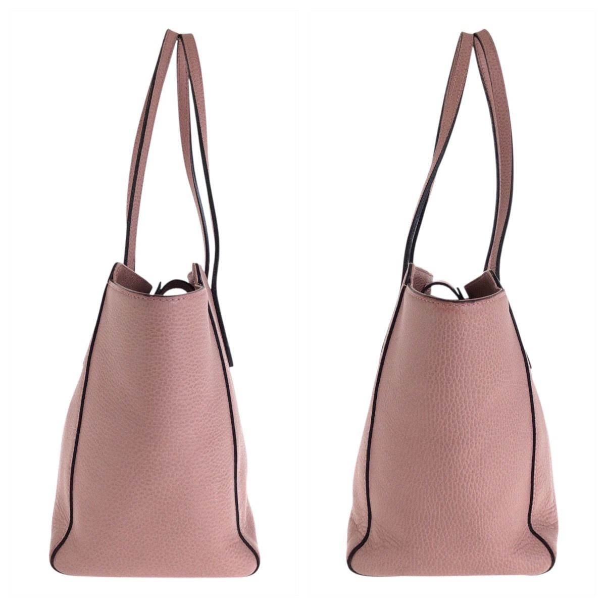 Gucci Swing Pink Leather Tote Shoulder Bag — view 7
