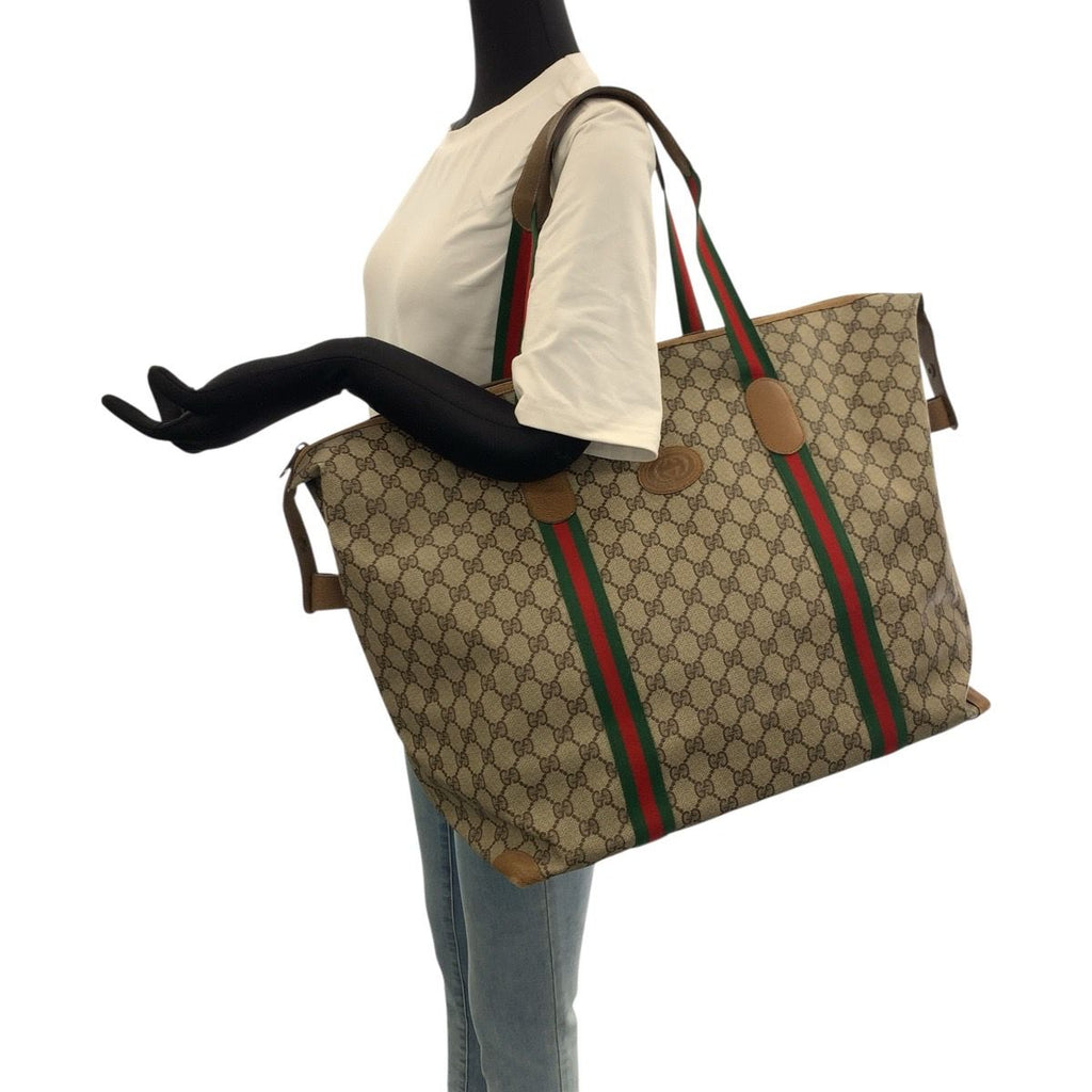 Gucci Vintage Sherry Line Beige Brown GG Supreme Canvas — view 7