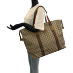Gucci Vintage Sherry Line Beige Brown GG Supreme Canvas — view 7
