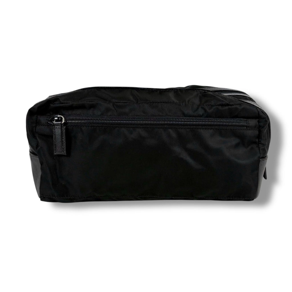 Prada Triangle Logo Clutch Multi Pouch Black Tessuto — view 3