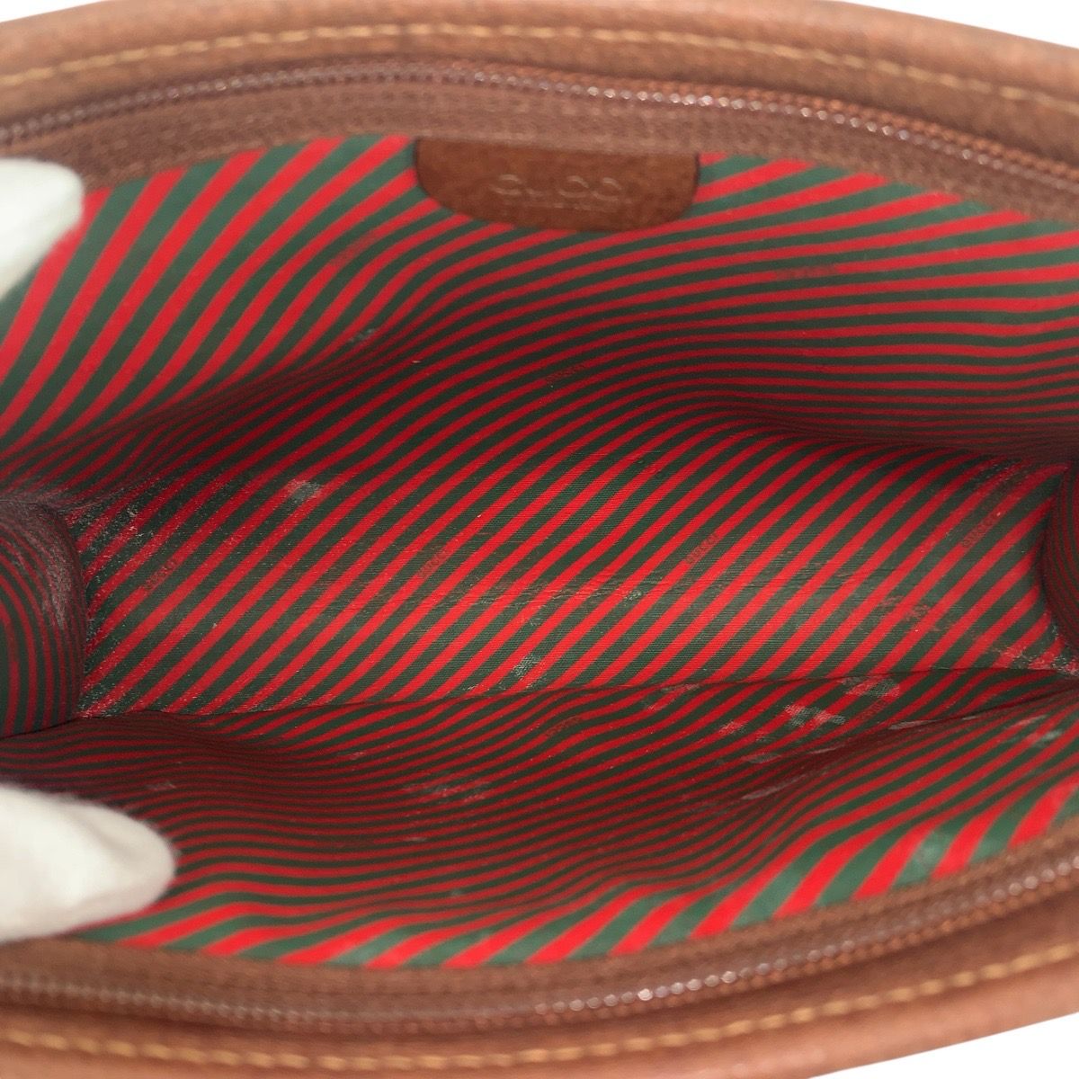 Gucci Vintage Beige Brown Gold GG Supreme Canvas Leather Second — view 8