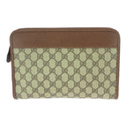 Gucci Vintage Beige Brown Gold GG Supreme Canvas Leather Second — view 2