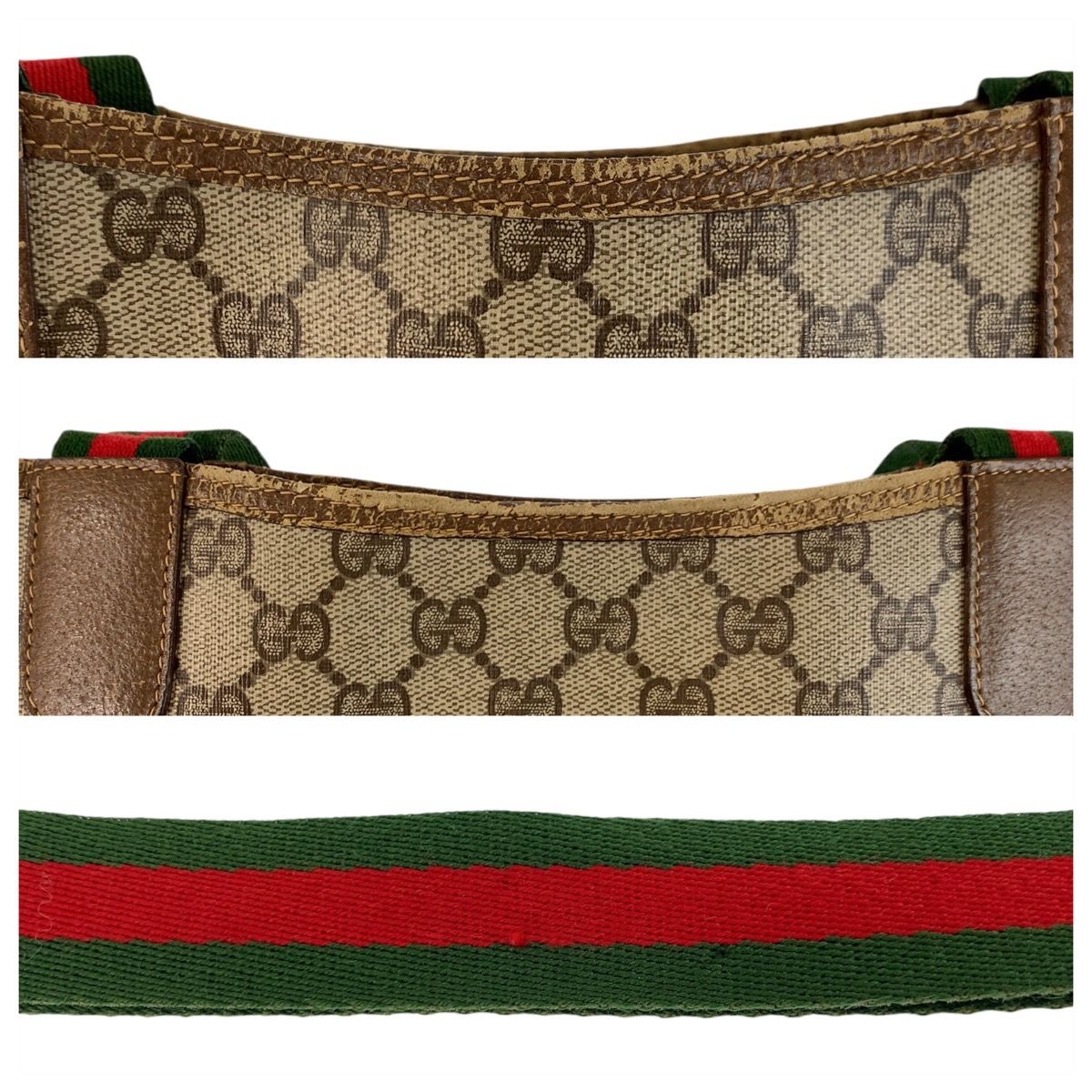 Gucci Vintage Sherry Line Beige GG Supreme Canvas Tote — view 5
