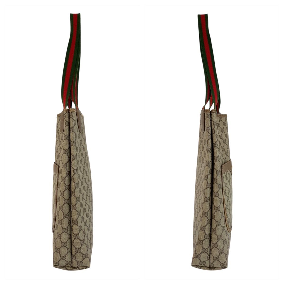 Gucci Vintage Sherry Line Beige GG Supreme Canvas Tote — view 8
