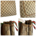 Gucci Vintage Sherry Line Beige GG Supreme Canvas Tote — view 6