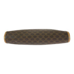 Celine Macadam Brown Gold Leather Clutch — view 9