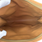Celine Macadam Brown Gold Leather Clutch — view 8