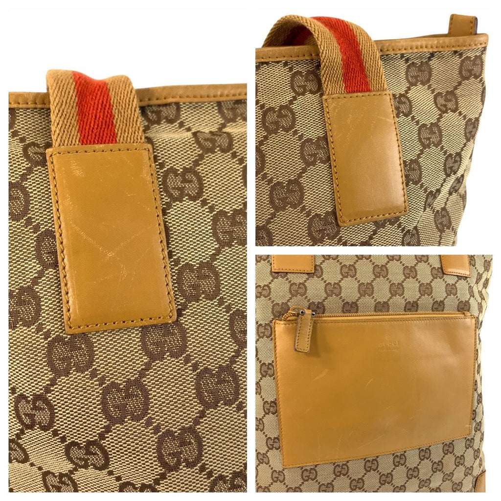 Gucci Sherry Line Beige Master de GG Canvas Leather 019 Tote — view 5