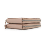 Prada Shoulder Bag Saffiano Triangle Mini Pouch Leather 2-Way Pink Beige — view 4