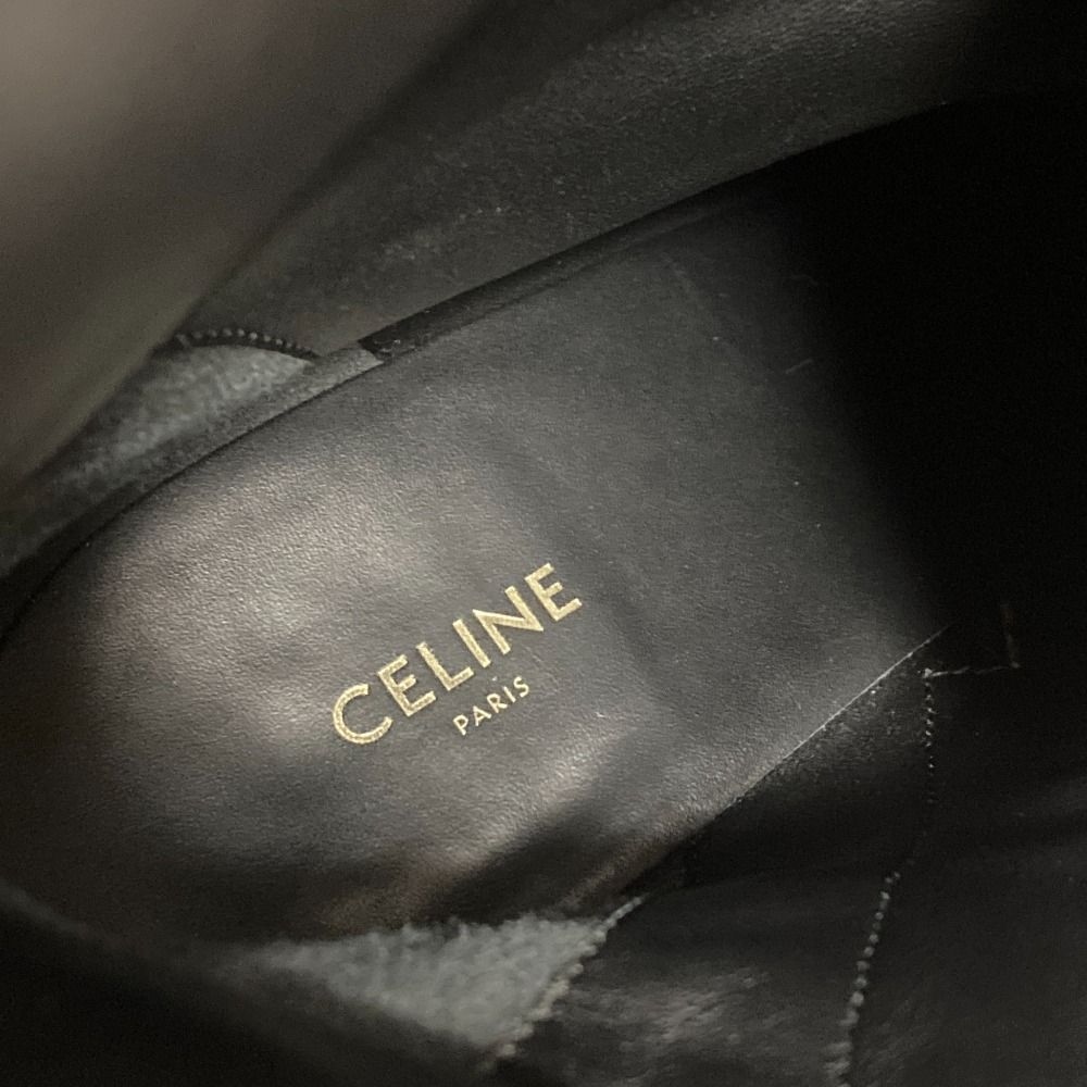 Celine Wedge Cles Side Zip Short Boots 38 — view 8